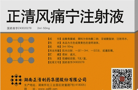 正清风痛宁注射液介绍